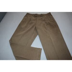 Faconnable Corduroy Pants Mens Size 35 x 31 Khakis Chinos Straight Cotton Tan